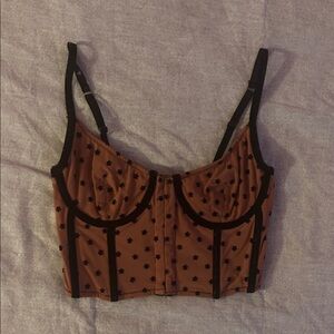 Urban Outfitters Brown and Black Star Bralette